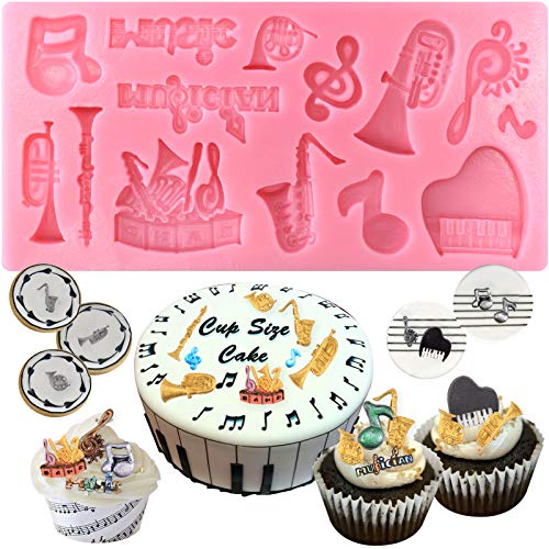 Silikonform Musikinstrumente Backform für Schokolade Keks Fondant Deko Polymer Ton Silikonform Musikinstrumente Backform für Schokolade Keks Fondant Deko Polymer Ton von FUNSHOWCASE