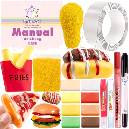 Nano Tape Squishy Set DIY Fast Food Quetsch Bastelset von FUNSHOWCASE