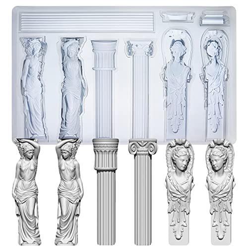 Silikonform für Lehm Ton Gips römische Säule Skulpturen Bildhaürei Statü griechischer Marmor von FUNSHOWCASE