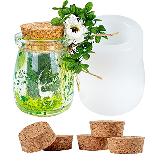 Silikonform für Wunschgläser, mit 5 Korkstopfen Silikonform für Wunschgläser, mit 5 Korkstopfen von FUNSHOWCASE