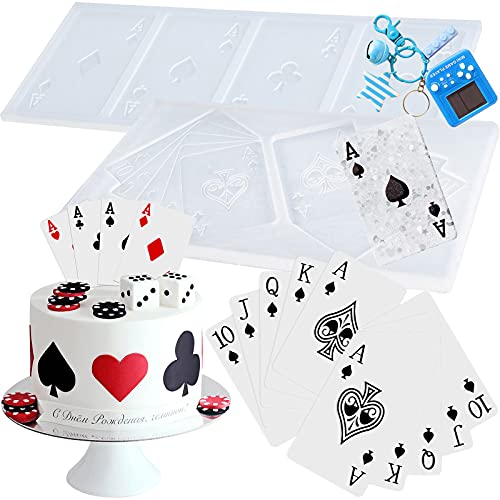 Spielkarten Silikonform Casino Poker Formen für Epoxidharz Tortendeko 2er Set von FUNSHOWCASE
