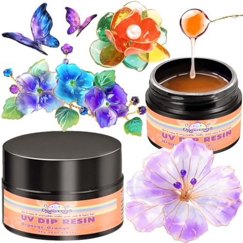 UV-Tauchharz Bastelkleber für Drahtformen Drahtkunst Schmuckherstelllung Orange 40ml von FUNSHOWCASE