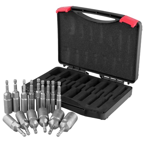 FUNSUEI 15 Stück Sechskant Stecknuss Set, 5.5-19mm Steckschlüssel Set, 80mm Lang Steckschlüsselsatz FUNSUEI 15 Stück Sechskant Stecknuss Set, 5.5-19mm Steckschlüssel Set, 80mm Lang Steckschlüsselsatz von FUNSUEI
