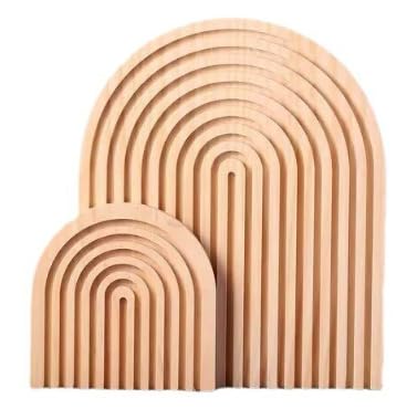 FUNSUEI 4 Stück Boho Holzbrett Deko Regenbogen, 2er Set 15 x 15 x 1,5cm und 30 x 25 x 1,5cm Natürliches Wandregal Boho, Holzbrett Deko Regenbogen für Wohnzimmer, Schlafzimmer FUNSUEI 4 Stück Boho Holzbrett Deko Regenbogen, 2er Set 15 x 15 x 1,5cm und 30 x 25 x 1,5cm Natürliches Wandregal Boho, Holzbrett Deko Regenbogen für Wohnzimmer, Schlafzimmer von FUNSUEI