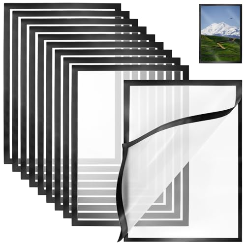 FUNSUEI Diamant-Malrahmen, A3, 30 x 42 cm, schwarz, magnetischer Bilderrahmen, Diamant-Kunstrahmen für Malerei Display und Schutz, fertige Bilder, Kunstposter, 10 Stück von FUNSUEI