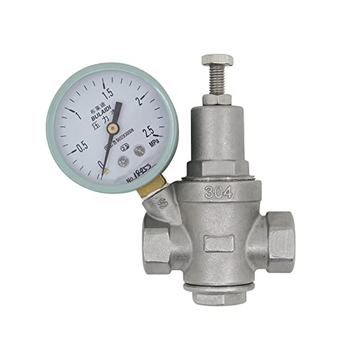Wasserdruckregler Minderer Einstellbares Druckminderventil - 1/2 3/4 1 1-1/4 1-1/2 2 Zoll - Bleifreier Edelstahl - Wasserdruckregelventil (Size : DN32) von FUNTLY