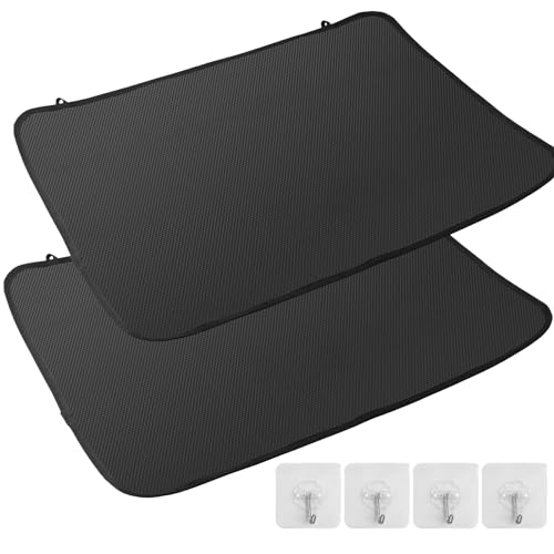 FUNYKICH Herdabdeckplatte, 2PCS Ceranfeld Abdeckplatte Extra große 53 x 75cm mit 4 Haken für Glaskochfeld Elektrokochfeld Induktionsschutz, Aufhängbar & Waschbar, Kochfeld Abdeckung Herdplatte Matte von FUNYKICH