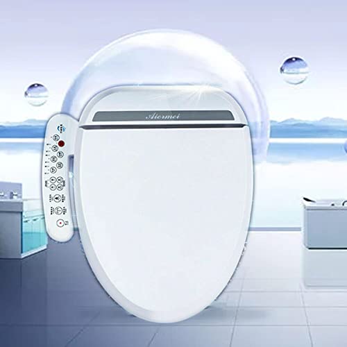 Toilette Smart Toilettensitz Elektrisch beheizter Toilettensitz Multifunktionaler elektrischer Toilettensitz mit Düse und einstellbarem Wasserdruck - leicht zu reinigen von FUNYSF