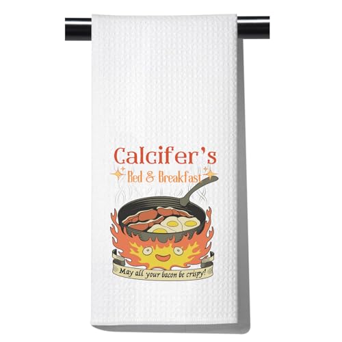 FUNYSO Calcifer's Bed UK Küchenhandtuch mit Anime-Motiv, Anime-Liebhaber, Geschenk zum Einzug, Geschenk zum Einzug, für Bed & Breakfast von FUNYSO