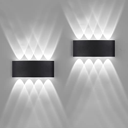 FUPE 2 Pieces Modern Indoor Wall Applique Led Outdoor Waterproof Aluminum 18W Outdoor Lamp Applicable to Living Room,Bedroom,Corridor Stairs Cold White 6000K von FUPE