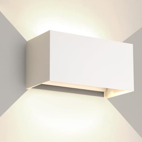 FUPE 25W LED Wandleuchte Aussen Innen Außenwandleuchten IP65 Wasserdichte Wandlampe Aluminium Außenleuchte Wand Ausenbeleutung Hauswand up and down Einstellbar Lichtstrahl, Weiß 4000K Natürliche weiß von FUPE