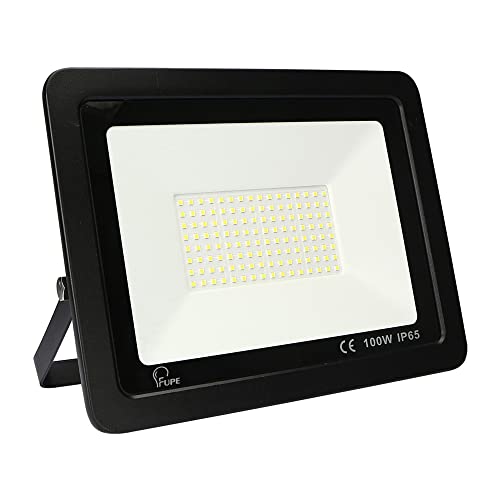 FUPE LED Strahler außen,LED Strahler,LED Scheinwerfer 100W LED Fluter IP65 Wasserdichte, 140 leds 10000LM Außenstrahler 6500K Kaltweiß Ideale Aussenleuchte für Garten, Innenhöfe… von FUPE