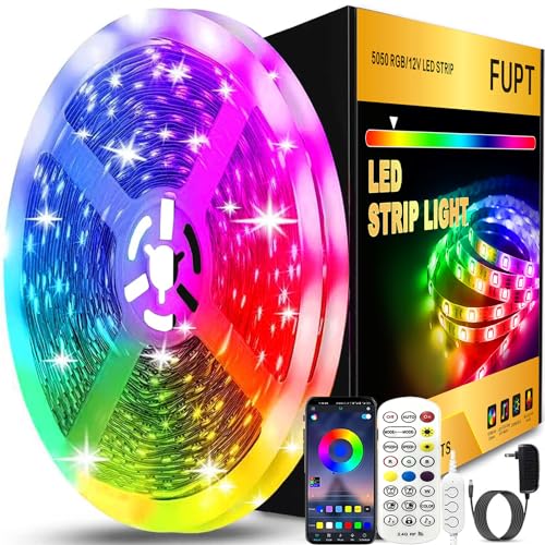 LED Strip 20M, RGB LED Streifen, Farbwechsel LED Lichterkette mit Fernbedienung, App-steuerung, Musikmodus, Timer-Einstellung, LED Band für Haus Schlafzimmer TV KücheDeko von FUPT