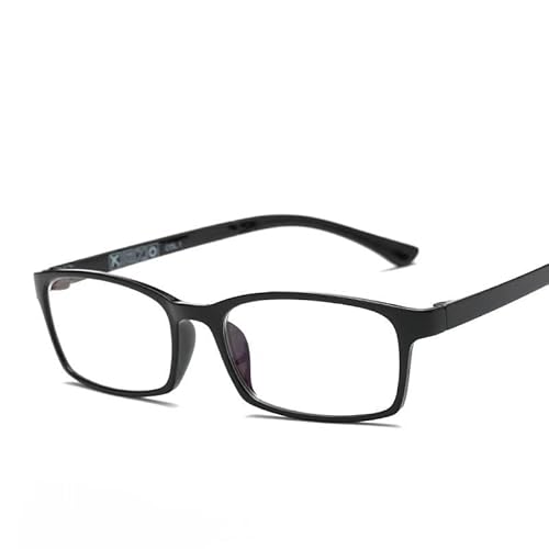 FUQINQINGOZ Anti-Augenbelastung Computer-Lesegeräte Blaulicht-blockierende Lesebrille TR-Rahmen Flacher Lichtspiegel Anti-UV-Brille(Black,+250) von FUQINQINGOZ