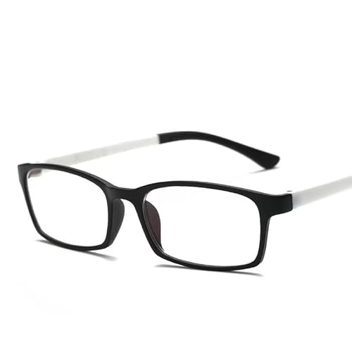 FUQINQINGOZ Anti-Augenbelastung Computer-Lesegeräte Blaulicht-blockierende Lesebrille TR-Rahmen Flacher Lichtspiegel Anti-UV-Brille(White,+100) von FUQINQINGOZ