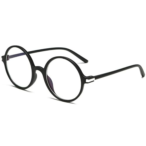FUQINQINGOZ Retro Runde Lesebrille Anti-Augen-Computer-Leser-Brille Unzerbrechlicher Anti-Blaulicht-Flachlichtspiegel (Color : Sand-Black, Size : +100) von FUQINQINGOZ