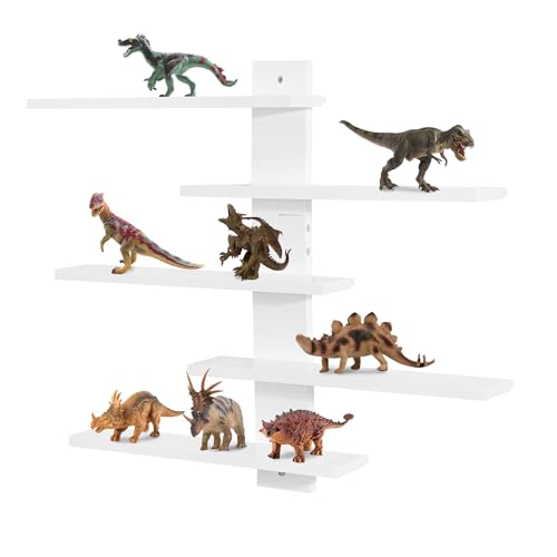 FURAOMEILI Schwebendes Regal für die Wand,für Tonie Regal,Kleines Holzregal für Sammelfiguren,Schnapsgläser,Mini Dekor,für Spielzeug(Weiß) von FURAOMEILI