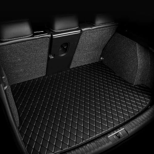 FURLOU Auto Kofferraummatten für Toyota Land Cruiser 7seats 2017-2024,Leder Teppiche Matten Fußmatten Kofferraumwanne Wasserdicht Antirutsch Strapazierfähigen Zubehör,BIACK B von FURLOU