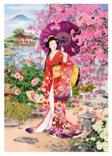 FURLOU Poster, japanische Geisha-Poster, Kunst-Leinwand-Kunst-Poster und Wandkunst-Bilddruck, modernes Familienzimmer-Dekor-Poster (50 x 75 cm) von FURLOU