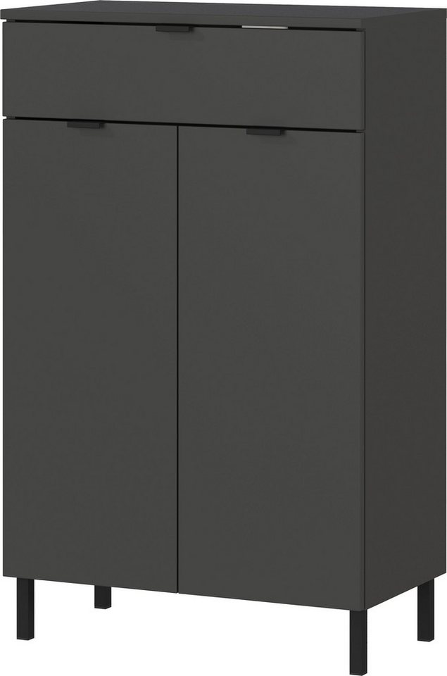 FURNARO Badkommode, Badezimmer Kommode Graphit 60 x 97 x 34 cm von FURNARO