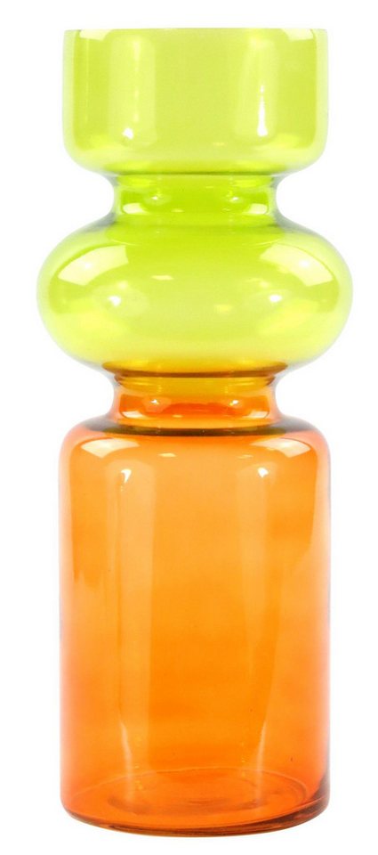 FURNARO Dekovase Multicolor (1 St), Farbverlauf von Gelb über Grün zu Blau – transparentes Glas von FURNARO