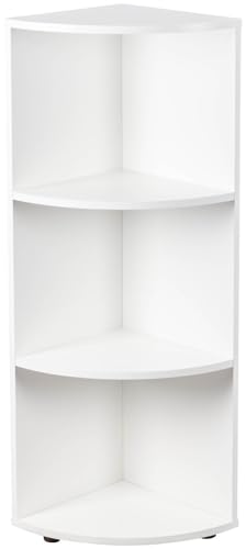 FURNARO Eckregal Hugo ER2 mit 3 Fächern Weiss 34,4 x 33 x 110 cm von FURNARO