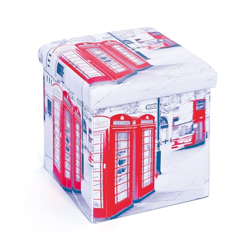 FURNARO Faltkiste Organizer Aufbewahrungsbox Sitzhocker Ellie London Weiß 38 x 38 x 38 cm FURNARO Faltkiste Organizer Aufbewahrungsbox Sitzhocker Ellie London Weiß 38 x 38 x 38 cm von FURNARO