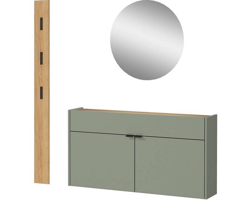 FURNARO Garderoben-Set, Mehrzweckschrank Garderobenpaneel Spiegel Made in Germany 140x200x22 von FURNARO
