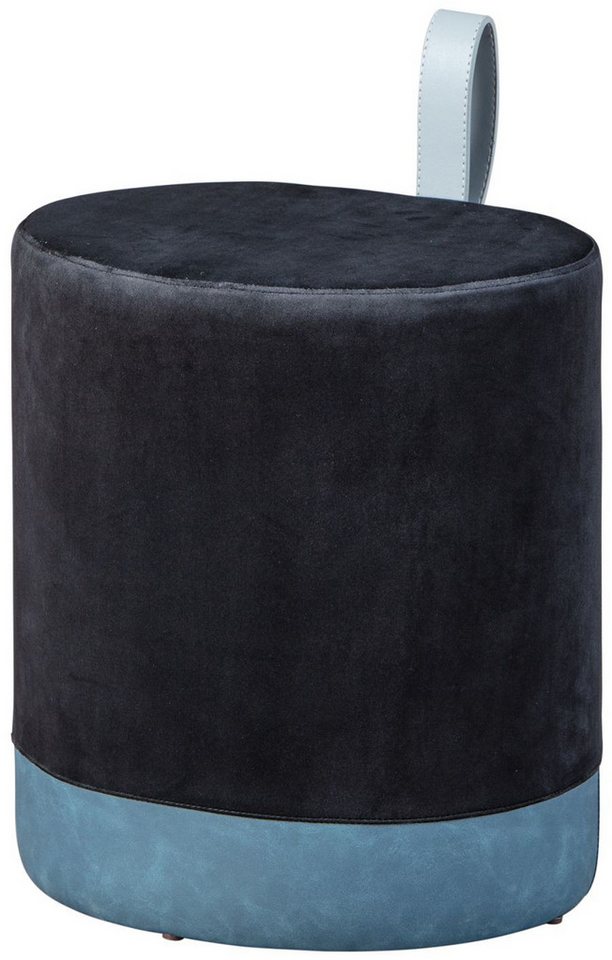 FURNARO Hocker, Wohnen, Wohnzimmer, Schlafzimmer, Textil, Schwarz von FURNARO