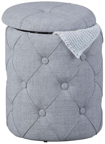 FURNARO Sitzhocker Schemel mit Stauraum Adrian Grau 34 x 34 x 40 cm FURNARO Sitzhocker Schemel mit Stauraum Adrian Grau 34 x 34 x 40 cm von FURNARO
