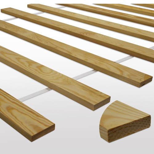 FURNIFY Lattenrost Rollrost Bettrost Lattenrahmen aus Kieferholz für Bett und Matratzen - Stabiles Massivholz (80 x 200 cm) von FURNIFY