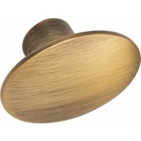 Furnipart - Möbelknopf Dome 50x36mm - Möbelknauf oval - ideal als Schubladenknopf, Zinkdruckguss Messing gebürstet von FURNIPART