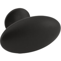 Möbelknopf Oval Simple Breite 60 mm, Höhe 35 mm, Zinkdruckguss schwarz matt von FURNIPART