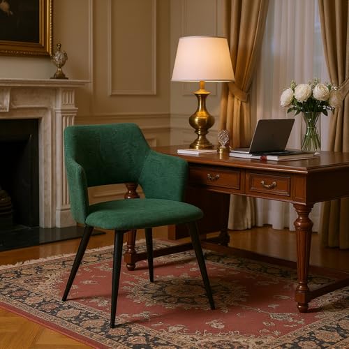 FURNISH 1 2 grüne Bürostühle mit Rückenlehne aus weichem Stoff, für Arbeitsplatz, zu Hause, skandinavischer Retro-Sessel mit gepolsterter Sitzfläche für Büro, Geschäftstreffen FURNISH 1 2 grüne Bürostühle mit Rückenlehne aus weichem Stoff, für Arbeitsplatz, zu Hause, skandinavischer Retro-Sessel mit gepolsterter Sitzfläche für Büro, Geschäftstreffen von FURNISH 1