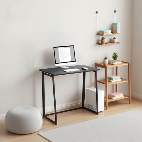 FURNISH 1 Klappbarer Schreibtisch aus Holz, langlebig, für die Arbeit zu Hause, kompakter Schreibtisch im Industriestil im faltbaren Design mit Metallrahmen für das Studium eines Laptops FURNISH 1 Klappbarer Schreibtisch aus Holz, langlebig, für die Arbeit zu Hause, kompakter Schreibtisch im Industriestil im faltbaren Design mit Metallrahmen für das Studium eines Laptops von FURNISH 1
