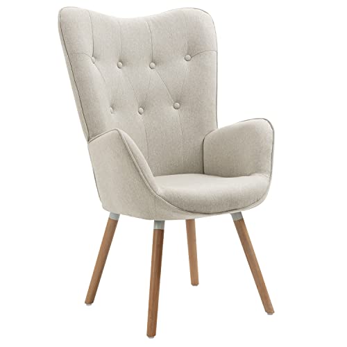 FURNISH 1 Skandinavischer Sessel, Freizeitsofa mit Stoffbezug, gepolsterten Armlehnen und Beinen aus Massivholz FURNISH 1 Skandinavischer Sessel, Freizeitsofa mit Stoffbezug, gepolsterten Armlehnen und Beinen aus Massivholz von FURNISH 1