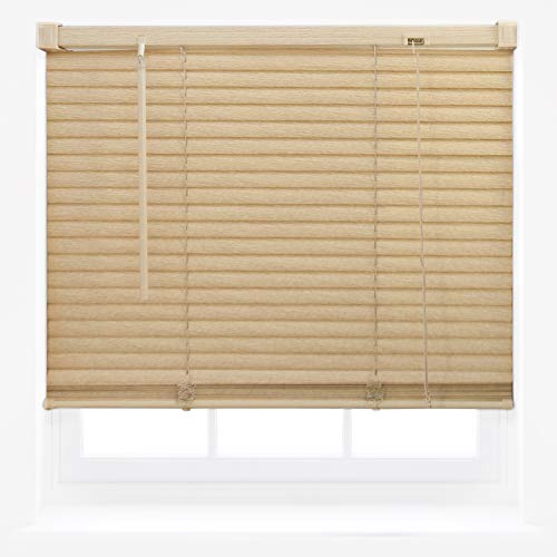 PVC-Jalousie nach Maß, Holzoptik, Fensterrollo, Natur, 60 cm x 150 cm von FURNISHED