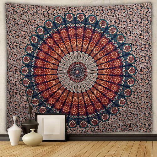FURNISHFUL FINESSE Mandala Wandteppich Gold Blau Wandbehang Wandteppiche Boho Ombre Wandtuch für Dekor Zuhause und Wohnzimmer– 137 x 213 cm FURNISHFUL FINESSE Mandala Wandteppich Gold Blau Wandbehang Wandteppiche Boho Ombre Wandtuch für Dekor Zuhause und Wohnzimmer– 137 x 213 cm von FURNISHFUL FINESSE