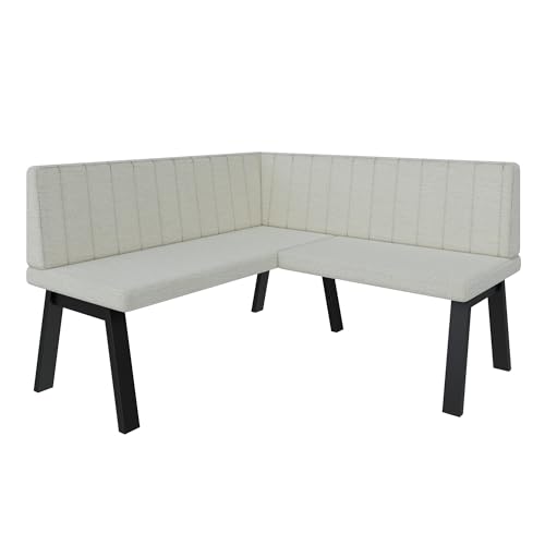 Eckbank Akiko Metal A - Eckbankgruppe für Ihrem Esszimmer, Küche modern, Sitzecke, Essecke. Perfekt für Küche, Büro und Rezeption. Solide und Starke Verarbeitung. (130x130-Inari22) von FURNISTAR