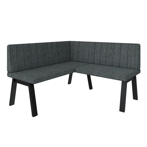 Eckbank Akiko Metal A - Eckbankgruppe für Ihrem Esszimmer, Küche modern, Sitzecke, Essecke. Perfekt für Küche, Büro und Rezeption. Solide und Starke Verarbeitung. (130x130-Inari96) von FURNISTAR