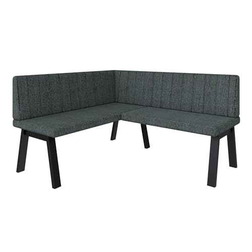 Eckbank Akiko Metal A - Eckbankgruppe für Ihrem Esszimmer, Küche modern, Sitzecke, Essecke. Perfekt für Küche, Büro und Rezeption. Solide und Starke Verarbeitung. (142x168-Links-Inari96) von FURNISTAR