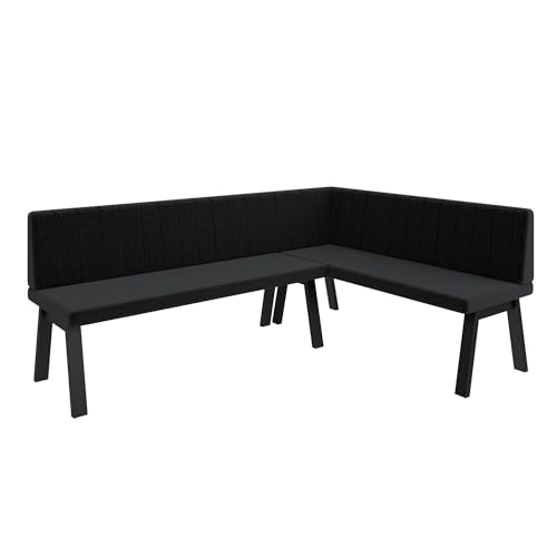 Eckbank Akiko Metal A - Eckbankgruppe für Ihrem Esszimmer, Küche modern, Sitzecke, Essecke. Perfekt für Küche, Büro und Rezeption. Solide und Starke Verarbeitung. (196x142-Rechts-Inari100) von FURNISTAR