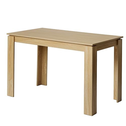 FURNITABLE Esstisch, Esszimmertisch Holztisch für Küche, Minimalistisches Design, Esstisch für 4, 120x70x75cm, Eiche von FURNITABLE