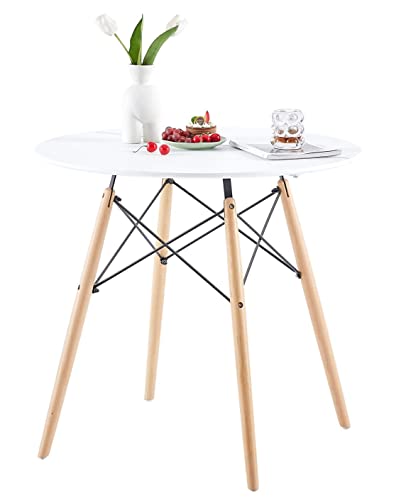 FURNITABLE Esstisch Rund Skandinavisch I Esszimmer Tisch Mit MDF Tischplatte I Küchentisch für Esszimmer Wohnzimmer I 80 x 80 x 74 cm I Weiß FURNITABLE Esstisch Rund Skandinavisch I Esszimmer Tisch Mit MDF Tischplatte I Küchentisch für Esszimmer Wohnzimmer I 80 x 80 x 74 cm I Weiß von FURNITABLE