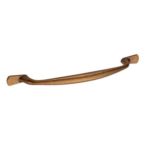 FURNIWARE 10 Stück Antiker Schrankgriffe,128 mm Bohrlochabstand Schubladengriff,Antiquitäten Brass Möbelgriff Schubladengriffe für Türen, Kommoden, Küchen, Truhen, Schränke von FURNIWARE