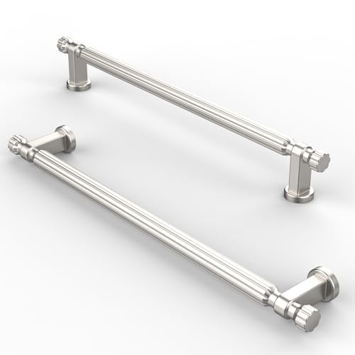 FURNIWARE 10 Stück Küchengriffe Bohrlochabstand 192 mm Möbelgriff Schrankgriffe Schubladengriffe für Türgriff der Badezimmertür,Gebürstetes Satin-Nickel von FURNIWARE