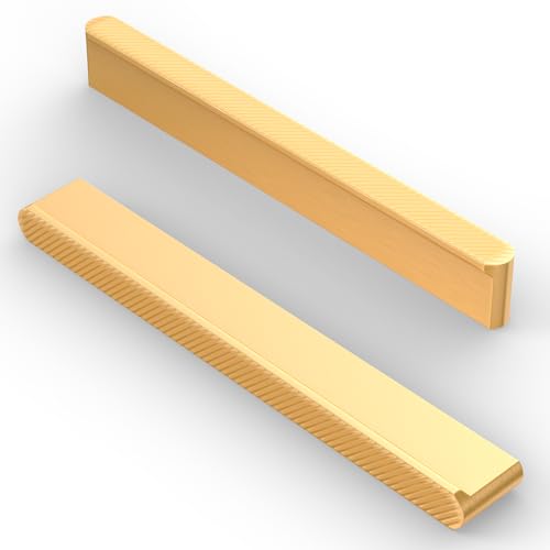 FURNIWARE 10 Stück Möbelgriff Schnitzvorgang Schrankgriffe 128mm Lochabstand Küchengriffe Gold Schubladengriffe Möbelgriffe Griffe Küche Küchenschränke Griffe von FURNIWARE