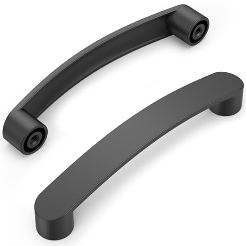 FURNIWARE 10 Stück Möbelgriffe 128mm Lochabstand Schrankgriffe Küchengriffe Schwarz Griffe Möbel Schubladengriffe Griffe für Küchenschränke Schränke Schubladengriffe von FURNIWARE