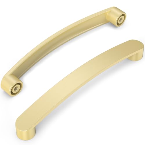 FURNIWARE 10 Stück Möbelgriffe 160mm Lochabstand Schrankgriffe Küchengriffe Messing Griffe Möbel Schubladengriffe Griffe für Küchenschränke Schränke Schubladengriffe von FURNIWARE
