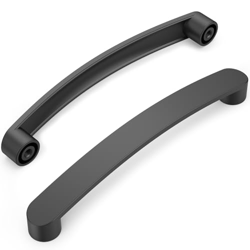 FURNIWARE 10 Stück Möbelgriffe 160mm Lochabstand Schrankgriffe Küchengriffe Schwarz Griffe Möbel Schubladengriffe Griffe für Küchenschränke Schränke Schubladengriffe von FURNIWARE